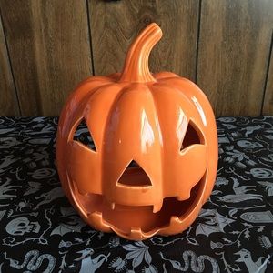 Ceramic Jack ‘o Lantern Candle Holder